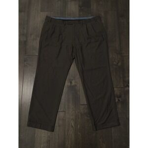 Ralph Lauren Brown Pleated‎ Front Dress Pants Mens Size 42X31 Pockets Cuffed